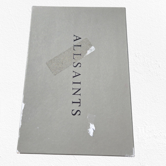 AllSaints Milla Cream Leather Canvas Low Top Platform Sneakers Size 6M / EU 36 - Picture 4 of 14